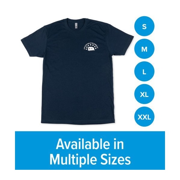 Camco LIFE IS BETTER AT THE CAMPSITE SHIRT, EXPLORE USA, NAVY, LARGE 53422 - main